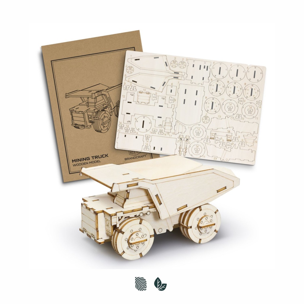 [TR126728] BRANDCRAFT Mining Truck Wooden Model