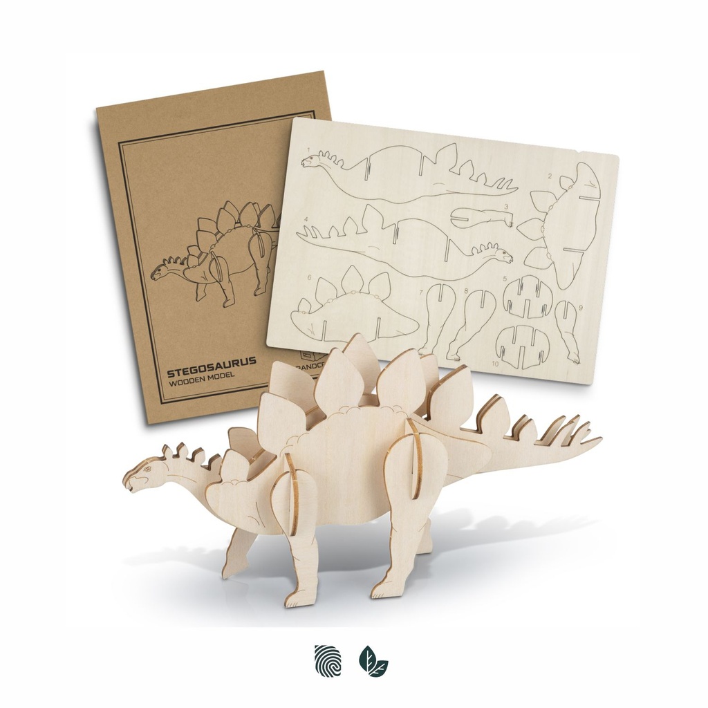 [TR126732] BRANDCRAFT Stegosaurus Wooden Model