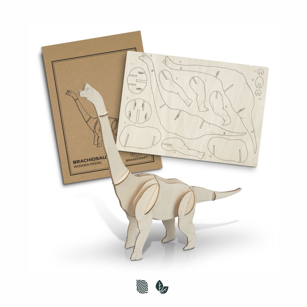 [TR126733] BRANDCRAFT Brachiosaurus Wooden Model