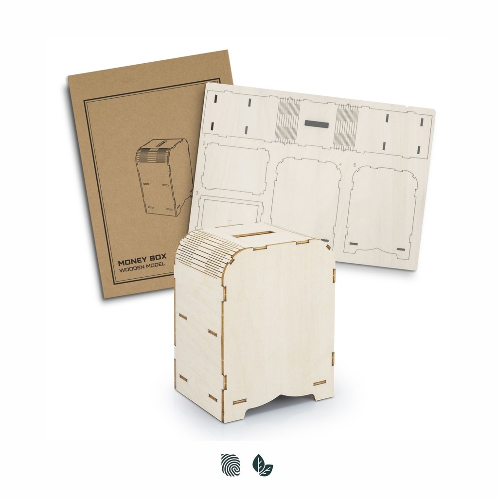[TR126735] BRANDCRAFT Money Box Wooden Model