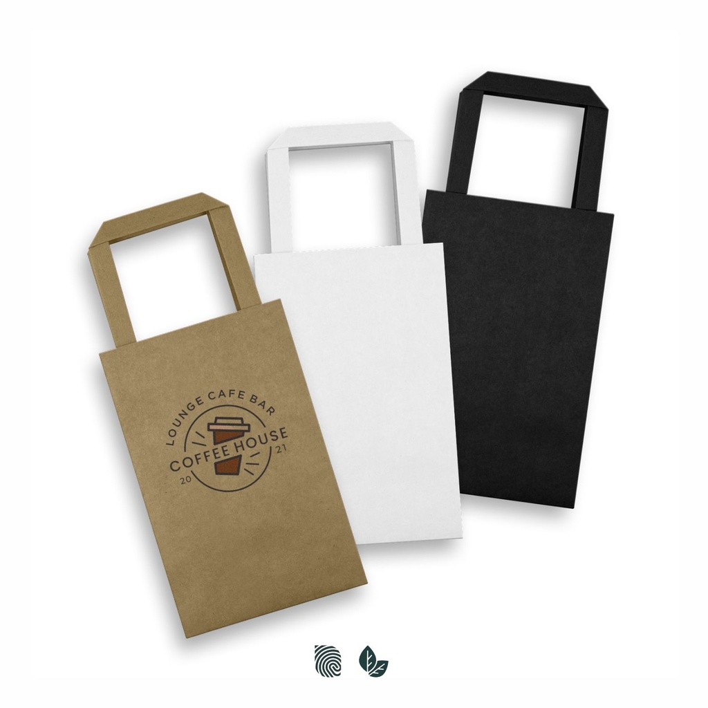 [TR127366] Small Flat Handle Paper Bag Portrait