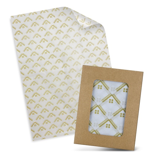 Custom Tissue Paper with Envelope - White