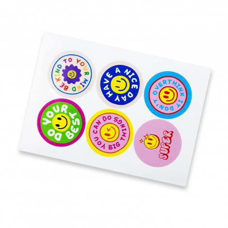 [TR127920] Sticker Sheet 80mm Circle - Gloss