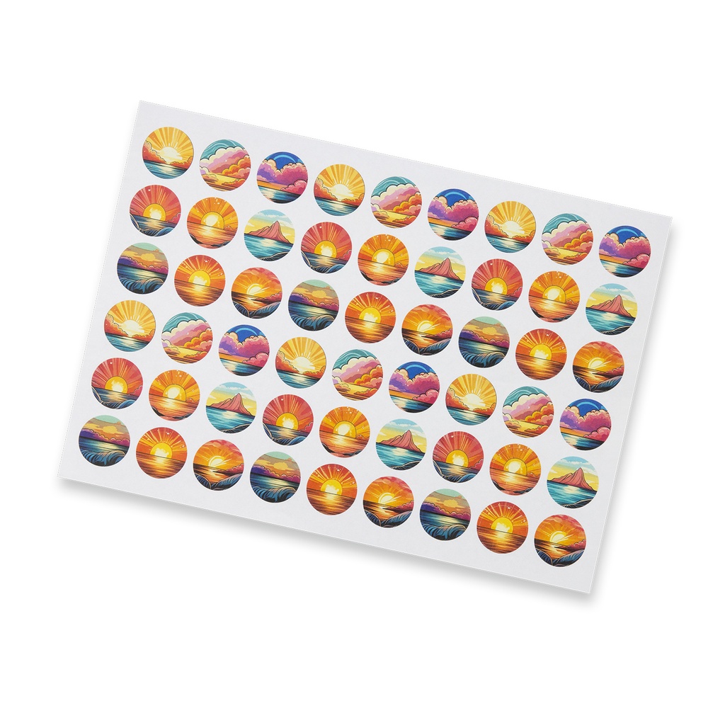 [TR127923] Sticker Sheet 26mm Circle - Matte