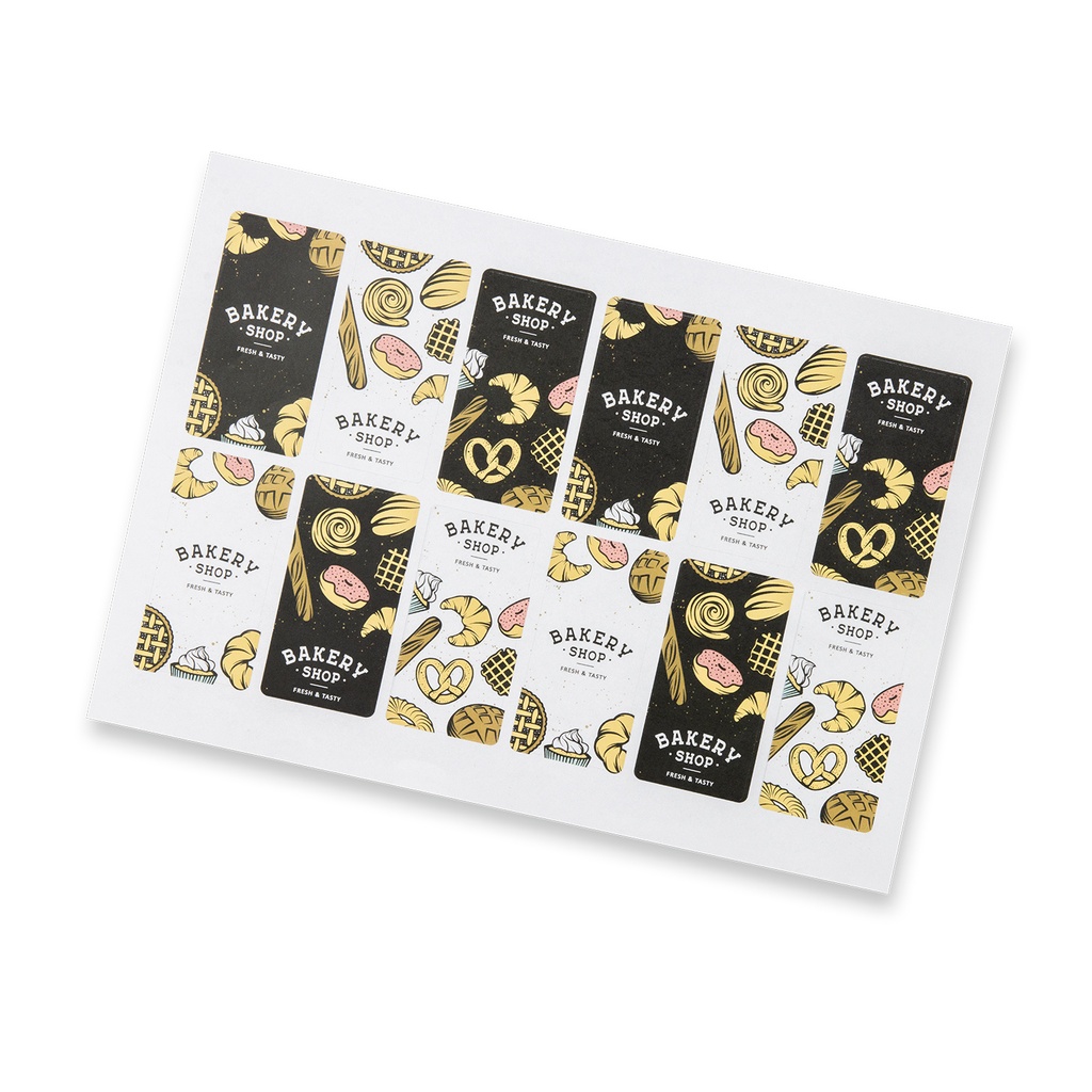 [TR127924] Sticker Sheet 40 x 80mm Rectangle - Matte