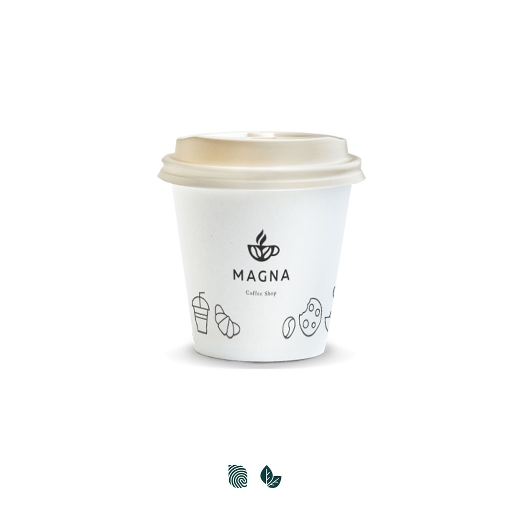 [TR129536] Compostable Paper Coffee Cup - 180ml