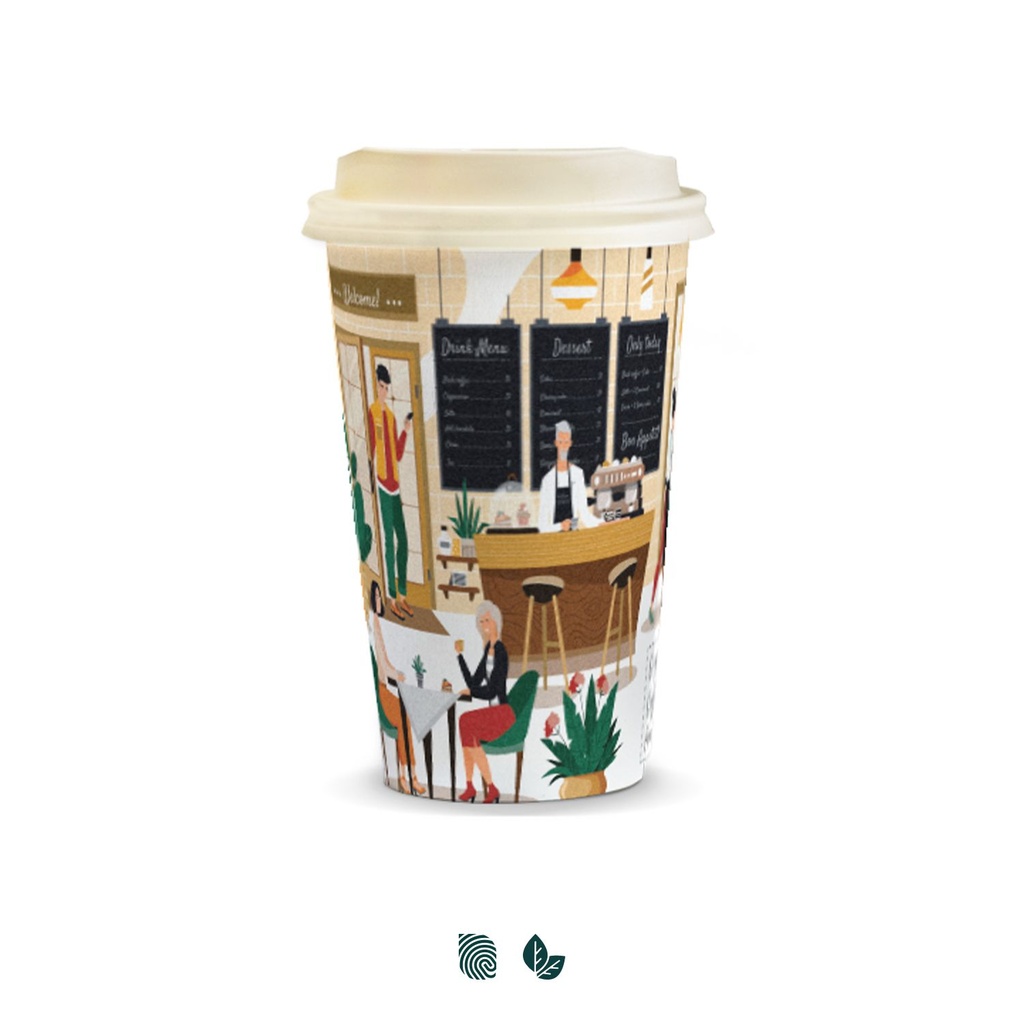 [TR129538] Compostable Paper Coffee Cup - 350ml