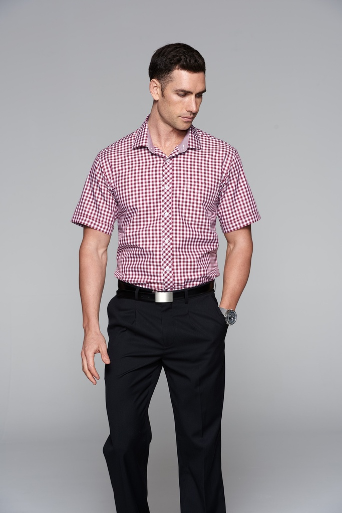 [AP1909S] BRIGHTON MENS SHIRT SHORT SLEEVE - N1909S