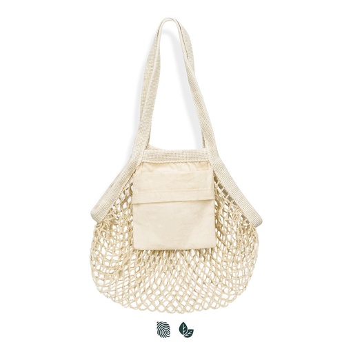 Cotton Mesh Foldaway Tote Bag - Small