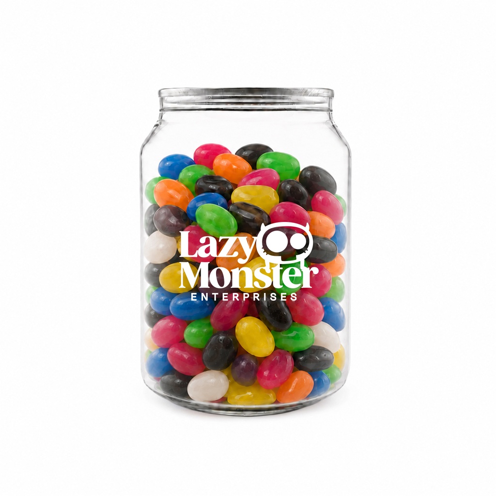 [LL3158] Assorted Jelly Beans in Clear Can 210g