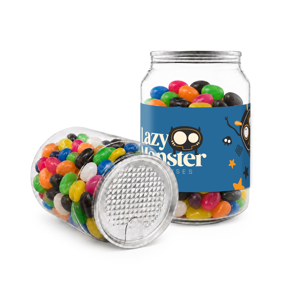 [LL3158] Assorted Jelly Beans in Clear Can 210g