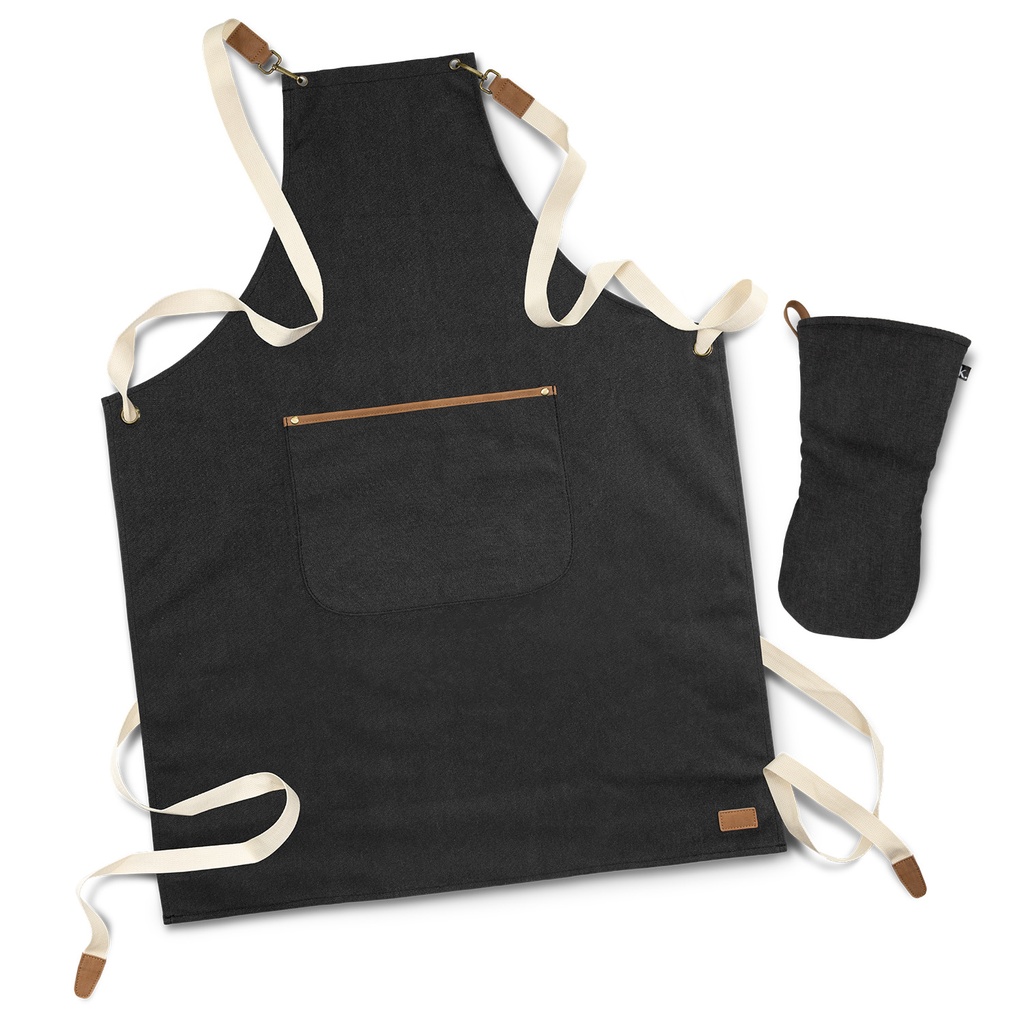 [TR133819] Keepsake Canvas Apron & Oven Mit Set