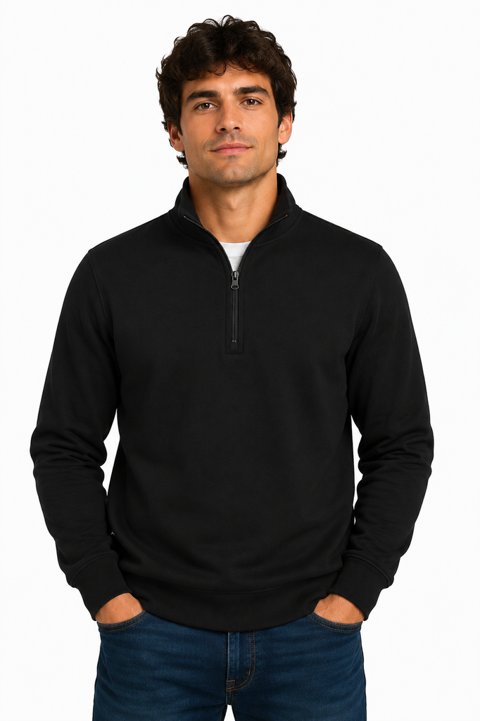 [AP1534] MAWSON MENS 1/4 ZIP SWEATER - 1534