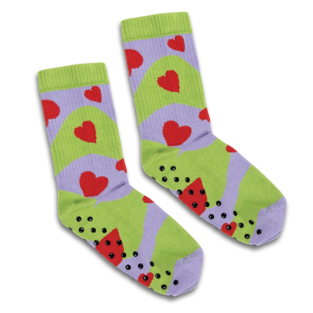 [TR134214] Pixel Knitted Bamboo Grip Socks