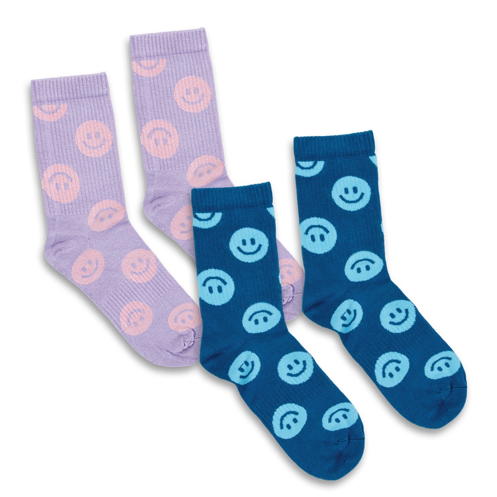 [TR134222] Pixel Knitted Bamboo Crew Socks - Set of 2
